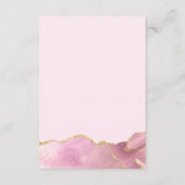Details zur Rosa & Gold Agate-Hochzeitkarte Begleitkarte (Rückseite)