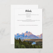 Details zur rustikalen Bergkarte Einladung (Vorne/Hinten)