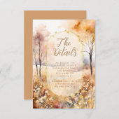 Details zur rustikalen Hochzeit im Herbst Begleitkarte (Vorne/Hinten)