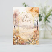 Details zur rustikalen Hochzeit im Herbst Begleitkarte (Stehend Vorderseite)