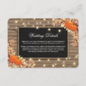 Details zur rustikalen Hochzeit im Herbst im Herbs Begleitkarte (Vorderseite)