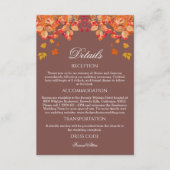 Details zur rustikalen Hochzeit im Herbst im Herbs Begleitkarte (Vorderseite)