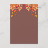 Details zur rustikalen Hochzeit im Herbst im Herbs Begleitkarte (Rückseite)