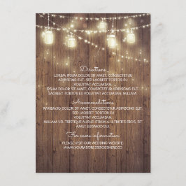 Details zur rustikalen Hochzeit - Informationen Begleitkarte