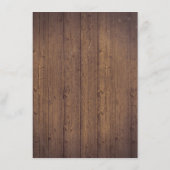 Details zur rustikalen Hochzeit - Informationen Begleitkarte (Rückseite)