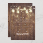 Details zur rustikalen Hochzeit - Informationen Begleitkarte (Vorne/Hinten)