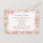 Details zur rustikalen Hochzeitskarte für Holz Pin Begleitkarte (Vorderseite)