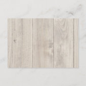 Details zur rustikalen Hochzeitsreise Begleitkarte (Rückseite)