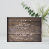 Details zur rustikalen Holzpalette Begleitkarte (Stehend Vorderseite)