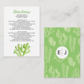 Details zur rustikalen Kakteen Hochzeit Begleitkarte (Vorne/Hinten)