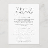 Details zur rustikalen Kalligrafie Begleitkarte (Vorderseite)