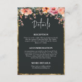 Details zur rustikalen Landblumenlandschaft Grüne  Begleitkarte (Vorderseite)