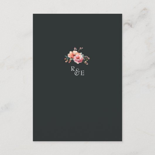 Details zur rustikalen Landblumenlandschaft Grüne  Begleitkarte (Rückseite)