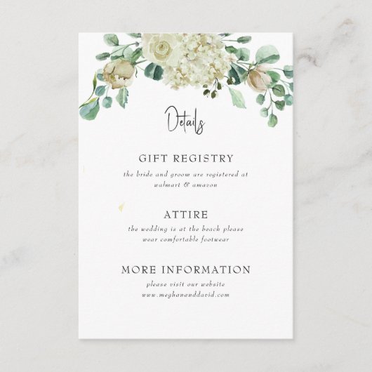 Details zur rustikalen Luftfeuchtigkeit Begleitkarte (Vorderseite)