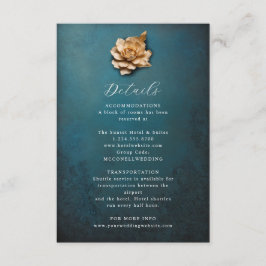 Details zur rustikalen metallischen Blume Begleitkarte