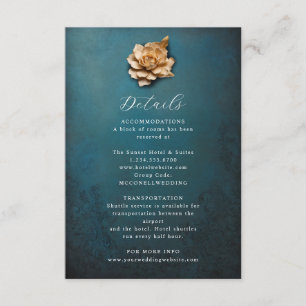 Details zur rustikalen metallischen Blume Begleitkarte