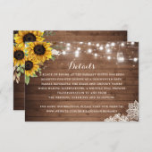 Details zur rustikalen Sonnenblume Einladung (Vorne/Hinten)