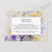 Details zur rustikalen Wasserfarbe Lila & gelb Hoc Begleitkarte (Vorderseite)