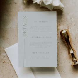 Details zur sauberen Linie Seite Grüne Hochzeit Begleitkarte