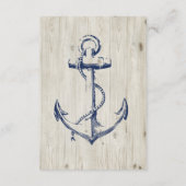 Details zur Schönheits-Anker-Rustikalen Holzhochze Begleitkarte (Rückseite)