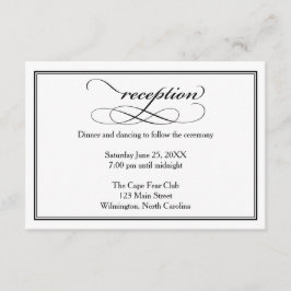 Details zur Schwarz-Weiß-Rezeption Begleitkarte