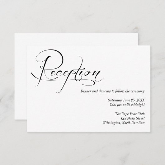 Details zur Schwarz-Weiß-Rezeption Begleitkarte (Vorne/Hinten)