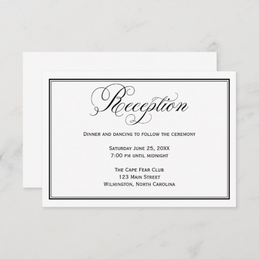 Details zur Schwarz-Weiß-Rezeption Begleitkarte (Vorne/Hinten)