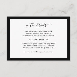 Details zur schwarzen und weißen Grenze Begleitkarte