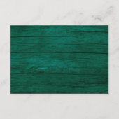 Details zur Smaragdgrünen Hochzeit von String Ligh Begleitkarte (Rückseite)