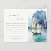 Details zur Soft Coastal Thailand Seascape Wedding Begleitkarte (Vorderseite)