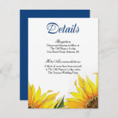 Details zur Sonnenblumenkarte Begleitkarte (Vorne/Hinten)