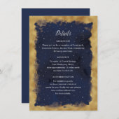 Details zur Starry Night Celestial Star Wedding Ca Begleitkarte (Vorne/Hinten)