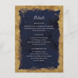 Details zur Starry Night Celestial Star Wedding Ca Begleitkarte
