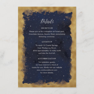 Details zur Starry Night Celestial Star Wedding Ca Begleitkarte