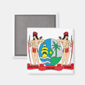 Details zur Suriname-Wappen Magnet (Vorderseite/Rückseite)