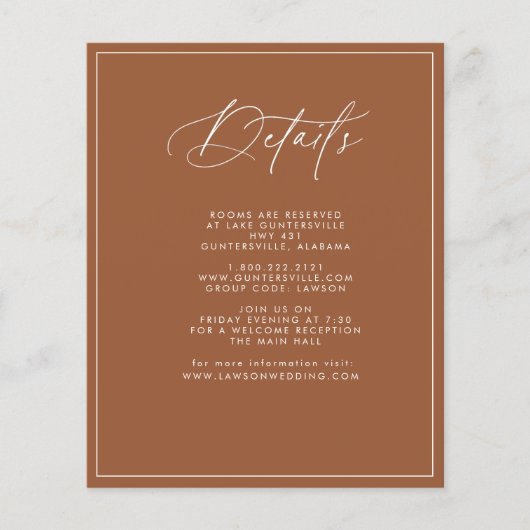 Details zur Terracotta Card (Vorderseite)