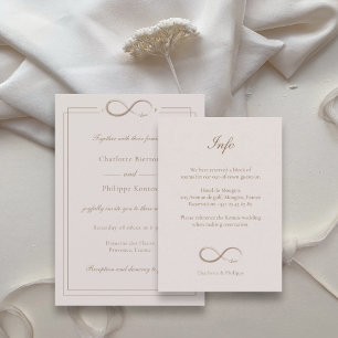 Details zur Unendlichkeit der Liebe Light Pink Wed Begleitkarte