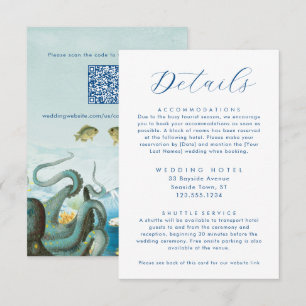 Details zur Unterwasser-Aquarium-Hochzeit Begleitkarte