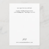 Details zur vergoldeten Blüte Begleitkarte (Rückseite)