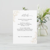 Details zur vergoldeten Blüte Begleitkarte (Stehend Vorderseite)