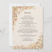 Details zur Vintagen Herbstbeige-Hochzeitsszenogra Einladung (Rückseite)