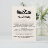 Details zur Vintagen Wilderness-Hochzeit Begleitkarte (Stehend Vorderseite)