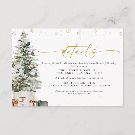 Details zur Weihnachtszeit bei Pine Tree Begleitkarte (Vorderseite)