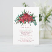 Details zur Weihnachtszeit in Roter Flora Begleitkarte (Stehend Vorderseite)