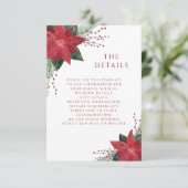 Details zur Weihnachtszeit in Roter Flora Begleitkarte (Stehend Vorderseite)