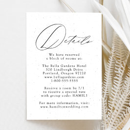 Details zur weißen und schwarzen Hochzeit Begleitkarte