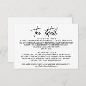 Details zur Whimsikkalligrafie Begleitkarte (Vorne/Hinten)