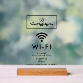 Details zur Wi-Fi-Netzwerk- und Kennwortanmeldung  Acrylschild (Neutral)