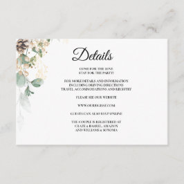 Details zur Winter Gold Florals Umschließungskarte Begleitkarte