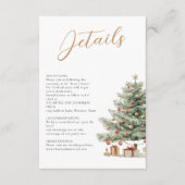 Details zur Winterhochzeit Begleitkarte (Vorderseite)